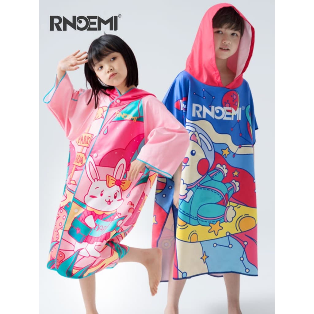 Rnoemi toalha de banho infantil de secagem rápida, roupão de banho, toalha especial absorvente de praia, roupas para beb