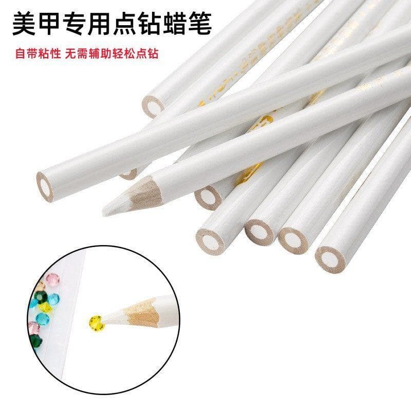 Caneta de broca de diamante de ponto de Manicure vem com adesivo artesanal DIY ponto de perfuração pérola adesivo de unh