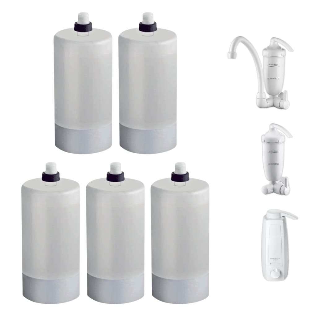 Kit 5 Refil Filtro Acqua Bella E Vitale Rv-01 Lorenzetti Hf-01 Carvão Ativado - Água Limpa e Sem Odores