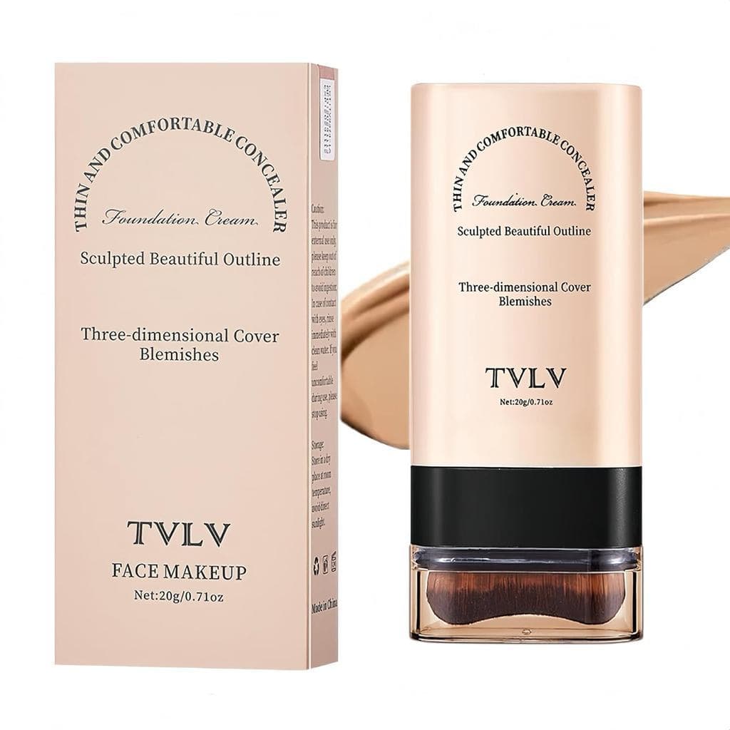 Corretivo Hidratante para Rosto e Corpo, Cobre Perfeitamente Olheiras, Rugas e Linhas Finas. Equipado com Pincel Macio e