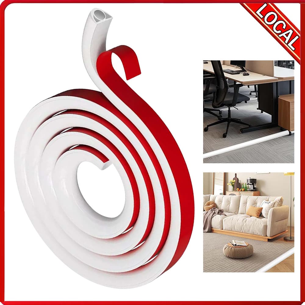 Material escondido do PVC do comprimento branco 4m do dispositivo do cabo autoadesivo para bens do cabo à terra