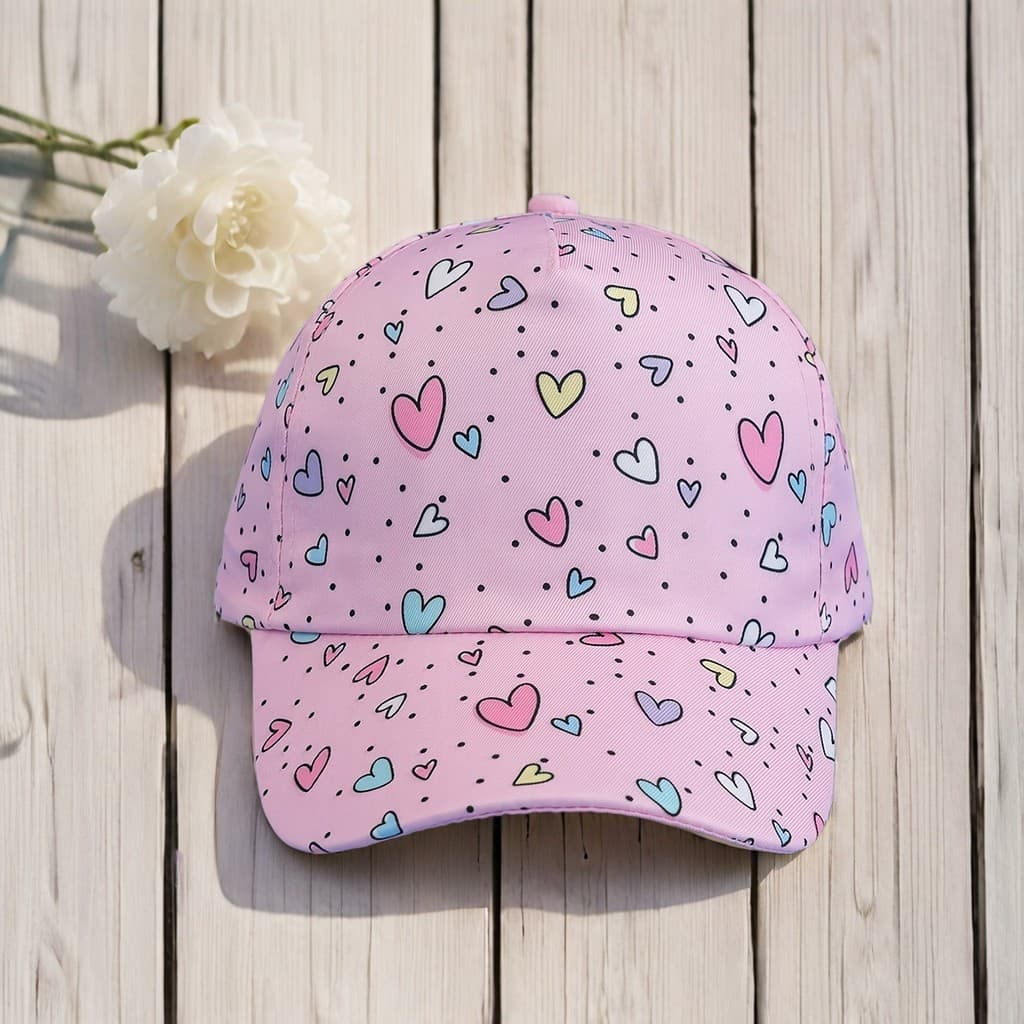 Boné De Beisebol Com Padrão De Amor , Chapéu De Guarda-Sol Casual Moderno , Adequado Para Uso Diário De Meninas Ao Ar Li