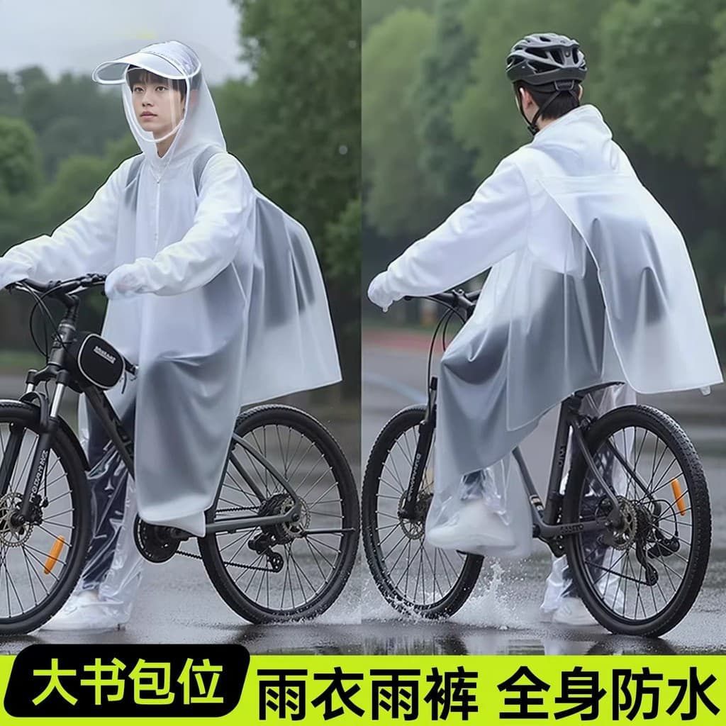 Bicicleta ciclismo capa de chuva estudantes do ensino médio dedicado escola longo portátil corpo inteiro à prova de chuv