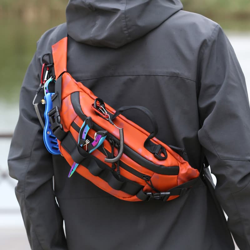 Nova bolsa de cintura masculina multifuncional isca saco Cross-body motocicleta ombro à prova dwaterproof água mochila f