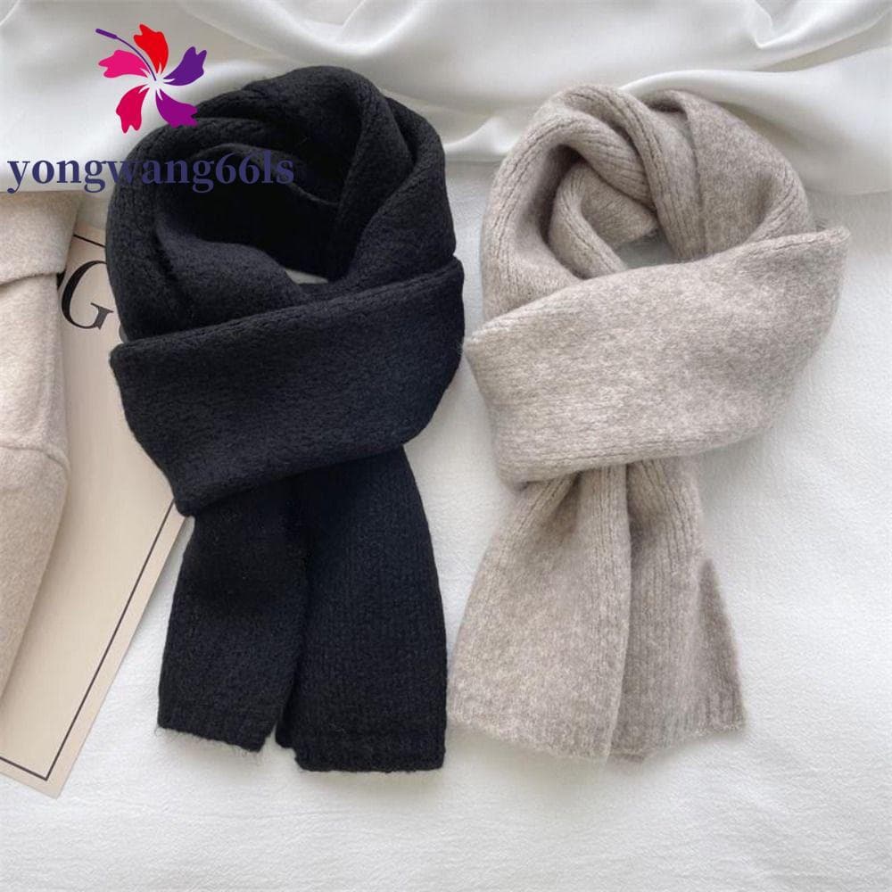 YONGWANG Cachecol Feminino , Bandana Quente Pashmina Estilo Coreano , Xale De Cor Sólida Outono Inverno