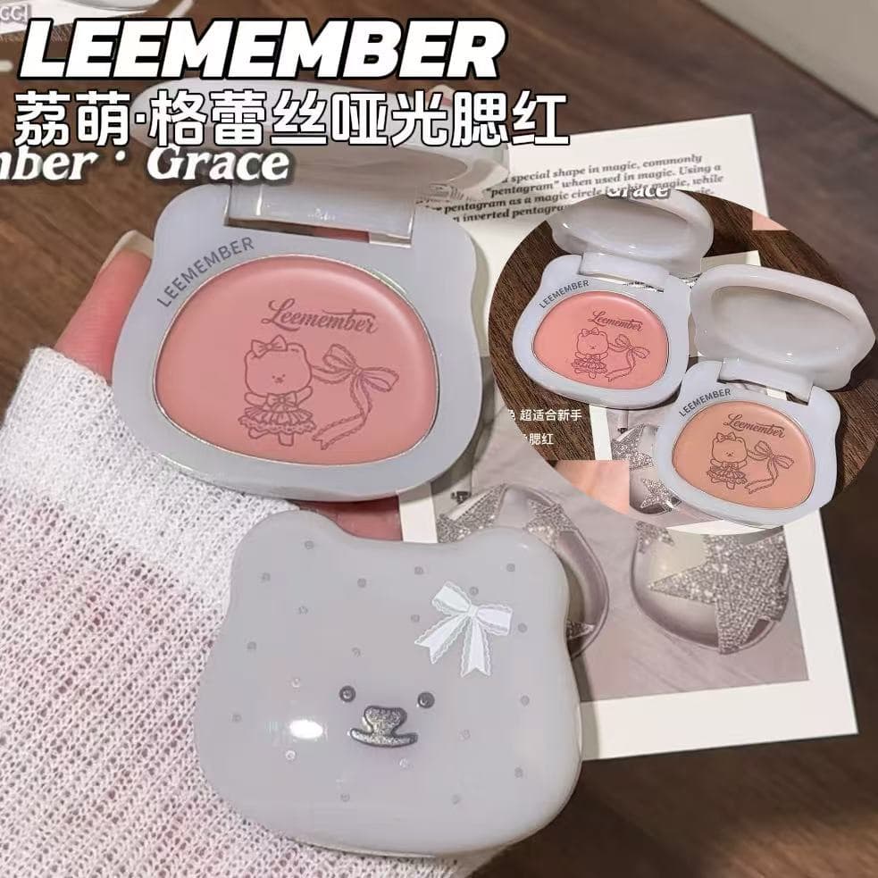 Limeng fosco lábio bochecha dupla utilização blush creme Natural brilho de água blush creme cereja rosa Berry graça crem