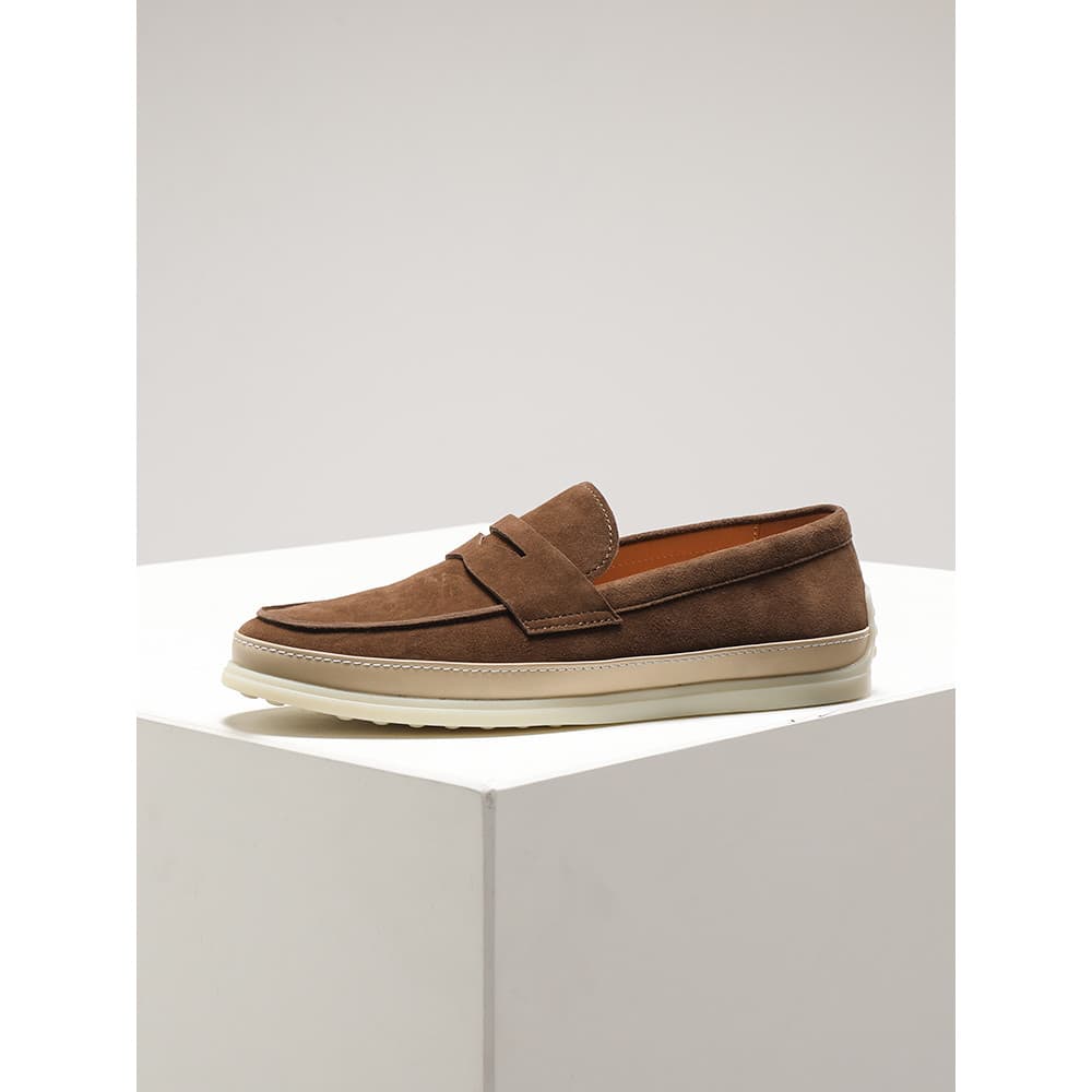 Sapatos masculinos de camurça novo estilo couro genuíno mocassins de sola macia sapatos de couro casuais masculinos desl