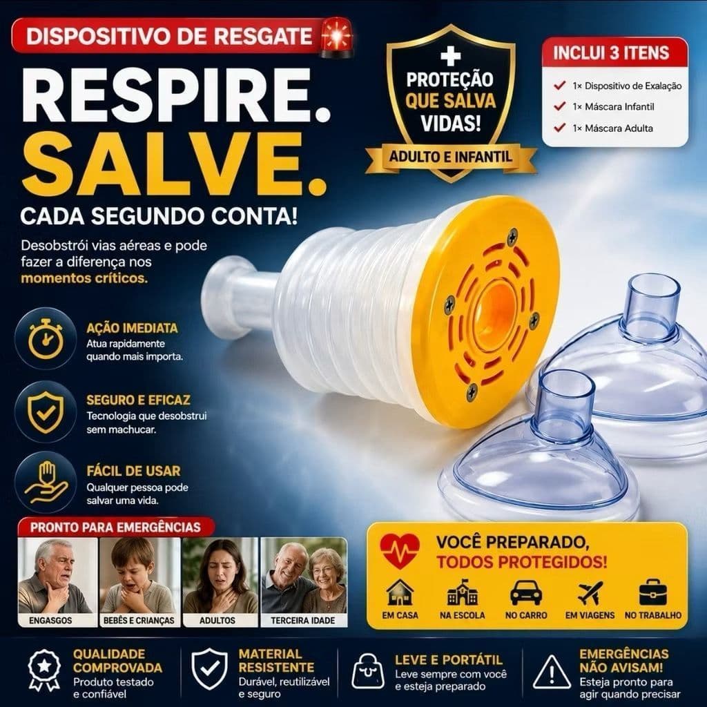Dispositivo De Resgate De Asfixia Home CPR Kit De Primeiros Socorros Para Adultos E Crianças Portáti
