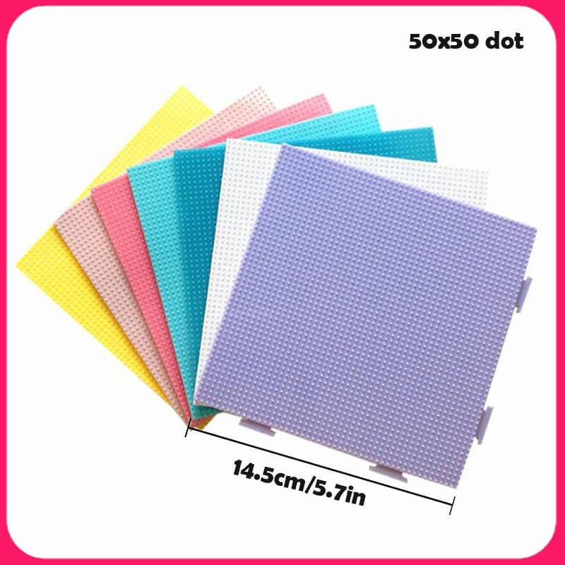 2,6mm Hama Beads 1 Conjunto Colorful Pegboard Perler Puzzle Pixel Art Template Board Circular Quadrado Material Da Figur