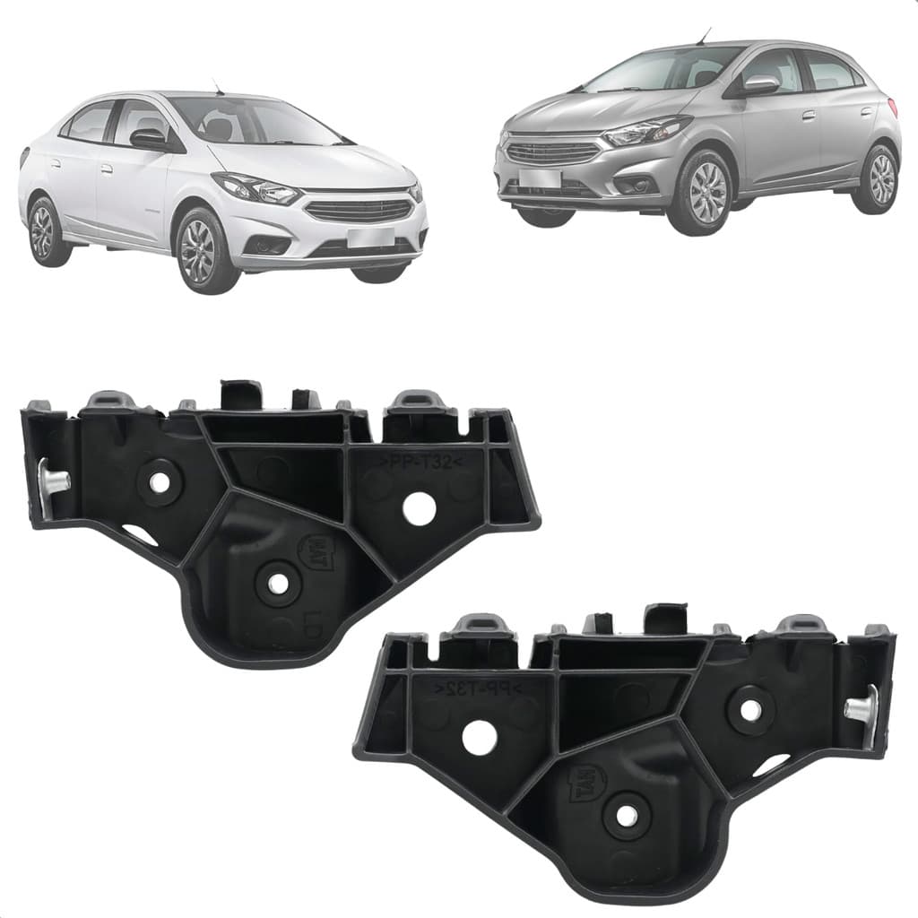 Par De Suporte Guia Do Parachoque Dianteiro Onix Prisma 2013 A 2016 Joy 2017 A 2019