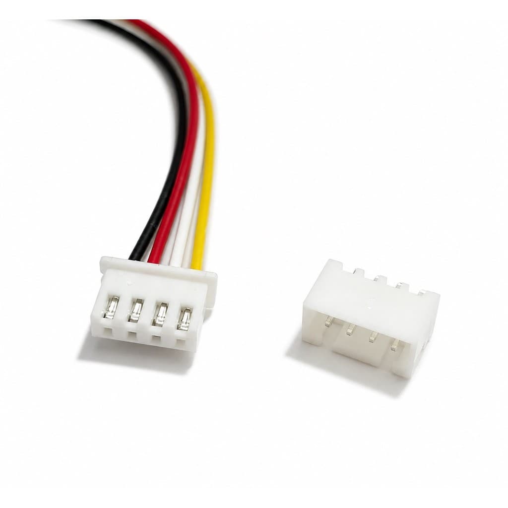 Conector JST XH 2,54mm 4 Vias Macho e Fêmea 27.08.004