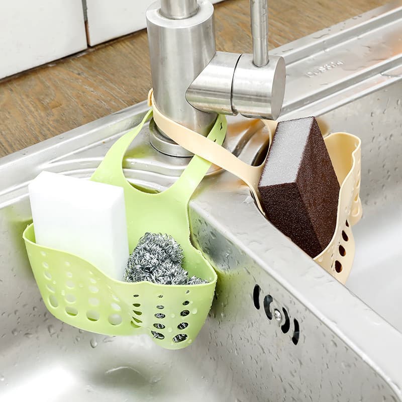 Novo estilo T ajustável Snap-on pia de armazenamento pendurado cesta prateleira da cozinha torneira esponja dreno Rack p