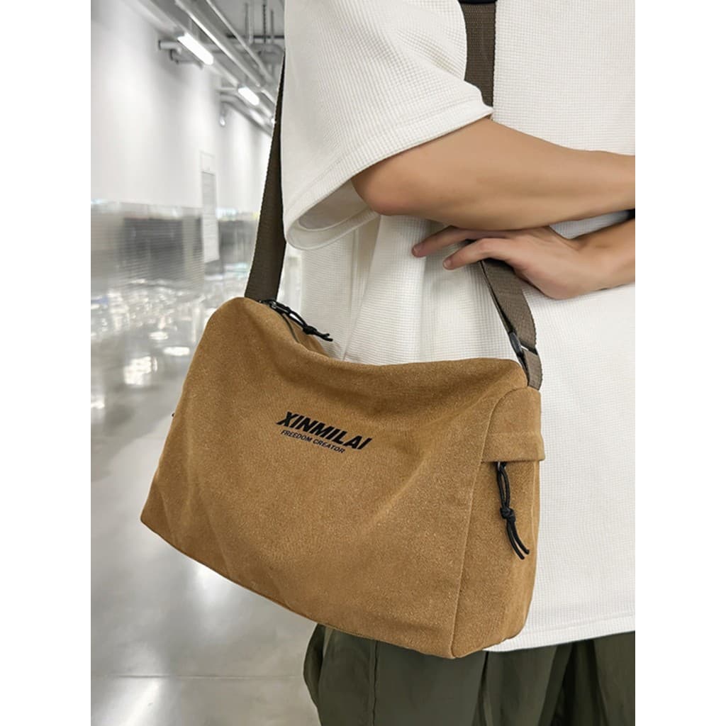 Bolsa mensageiro masculina de grande capacidade Retro mochila Casual japonesa bolsa mensageiro bolsa de ombro viagem Com