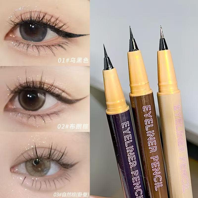 XIXI Novo estilo delineador especial ultrafino Natural de longa duração de secagem rápida sem manchas cílios ondulados à