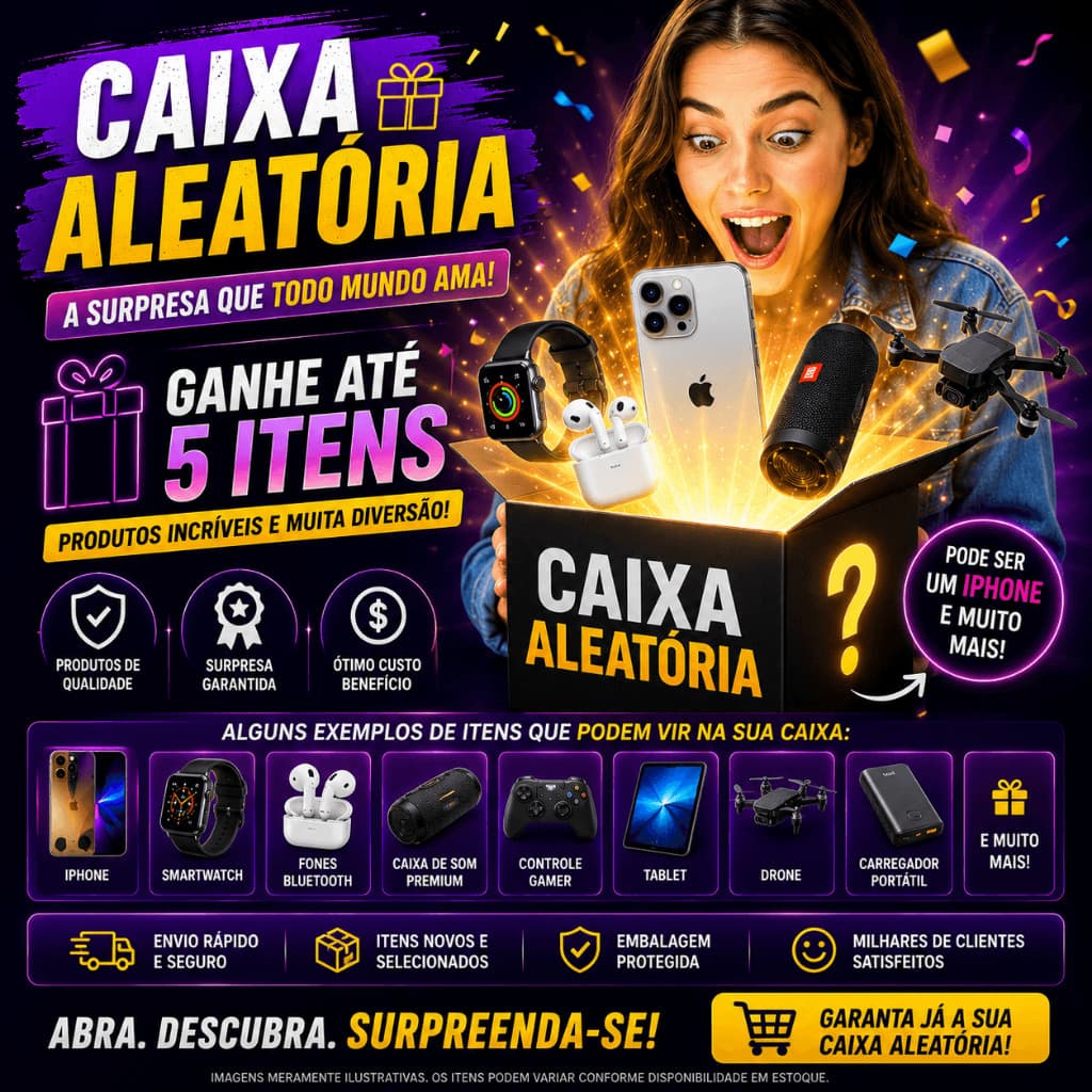 Combo Promocional de Itens Eletrônicos Aleatórios com até 5 Itens