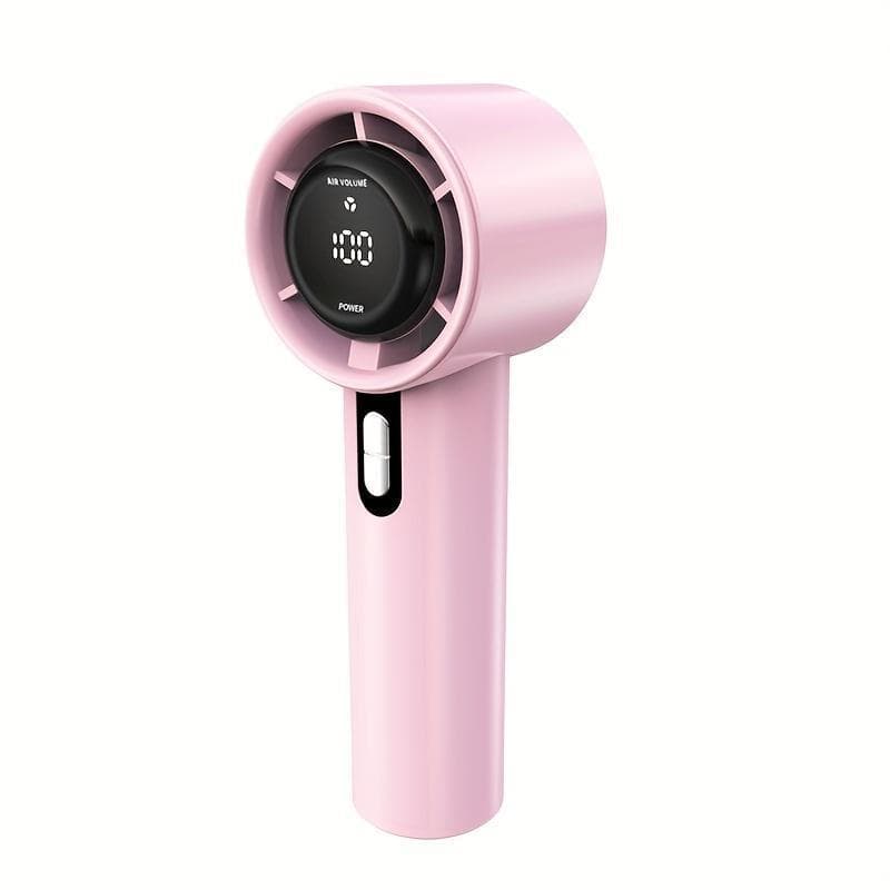 Handheld Fan [100-Speed Turbo Wind Pro],5000mAh Portable Rechargeable Fan with LED Display, Powerful Motor, Summer Essen