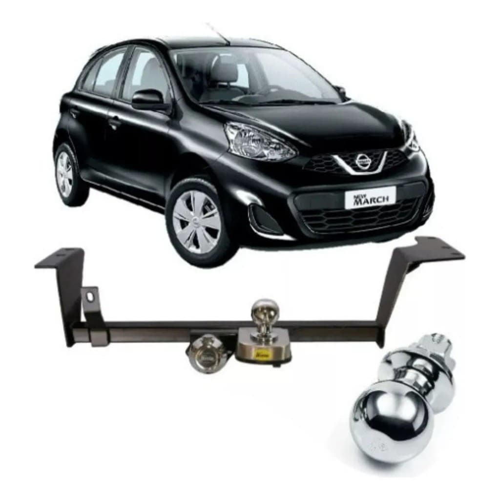 Engate Fixo Nissan March 2014 2015 2016 2017 2018 2019 2020 700kg Homologado