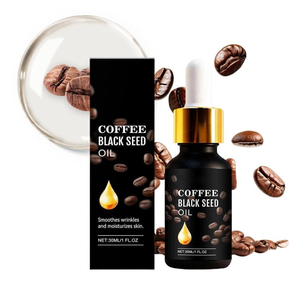 O óleo de semente de café é utilizado para tratamento anti-rugas facial e corporal. Sérum facial hidratante com cafeína
