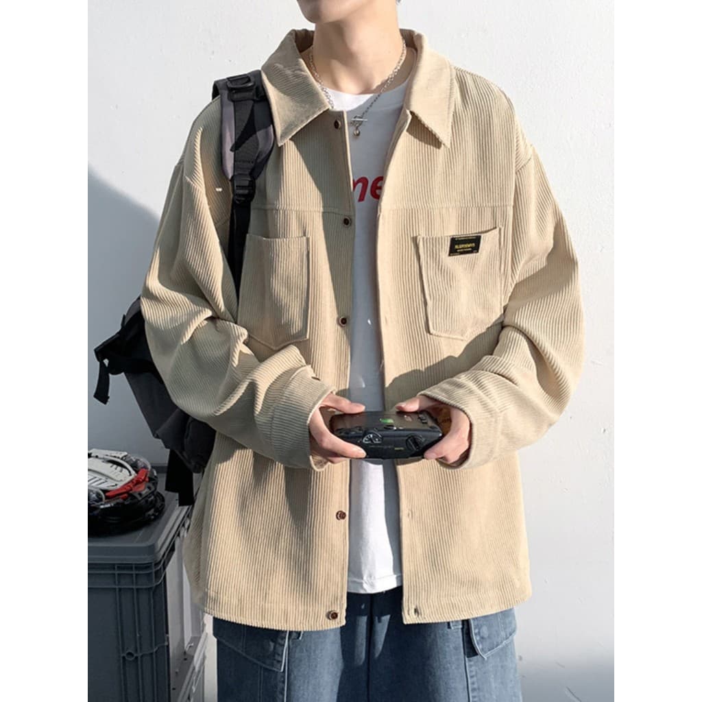 Camisa de veludo de manga comprida jaqueta masculina outono inverno 2024 novo estilo camisa masculina mais veludo engros