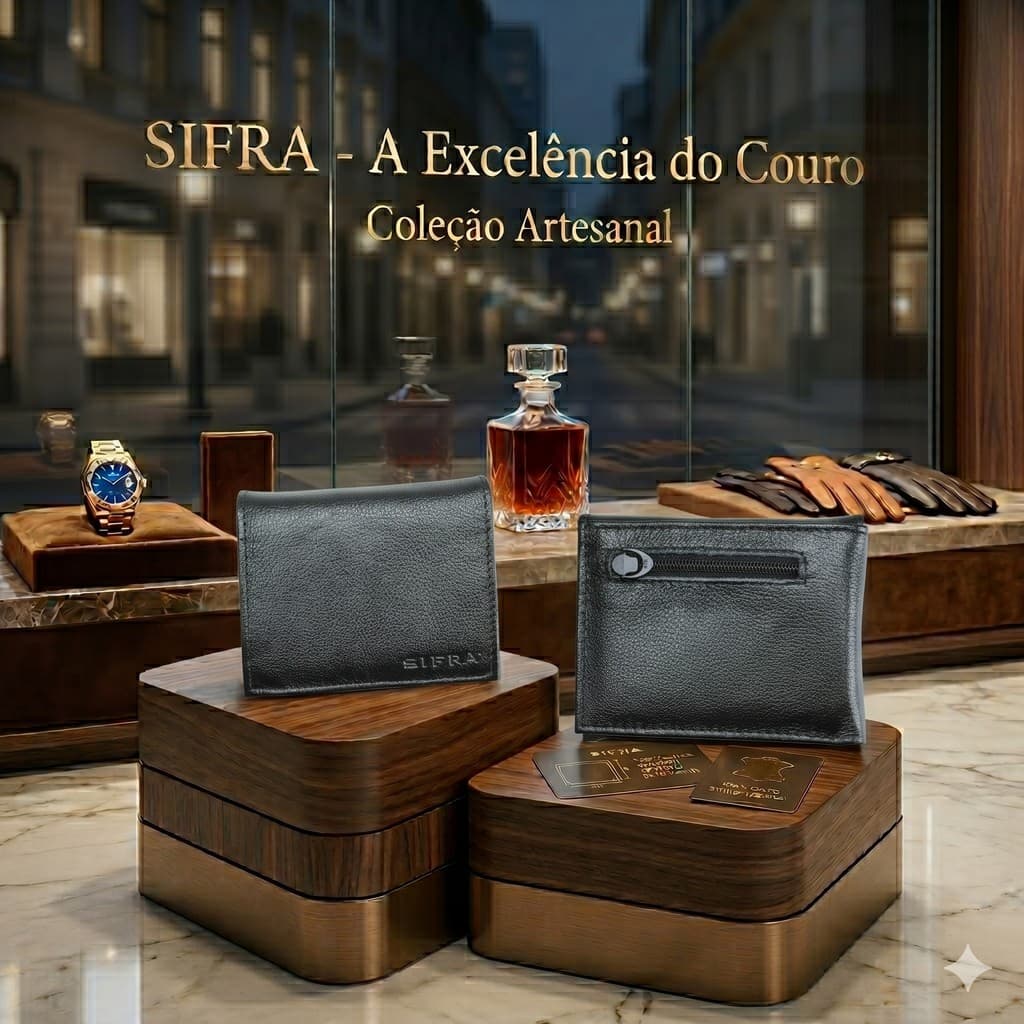 Carteira Masculina Couro Bovino 100% Legítimo Artesanal Acabamento Premium