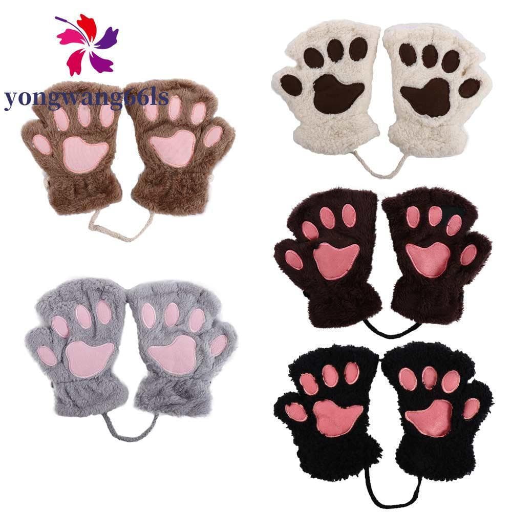 YONGWANG Urso Adorável Quente Novo Gato Feminino Pelúcia Fofo Macio Sem Dedos