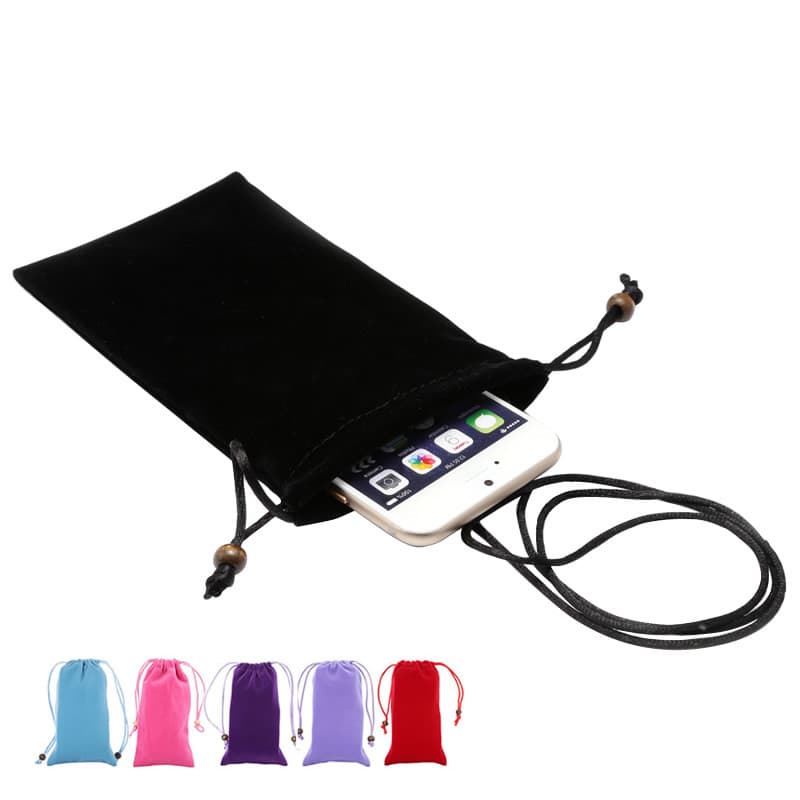 Bolsa de pano para celular, capa protetora, flanela, presente, carregamento, tesouro, resistente a choques, à prova de p