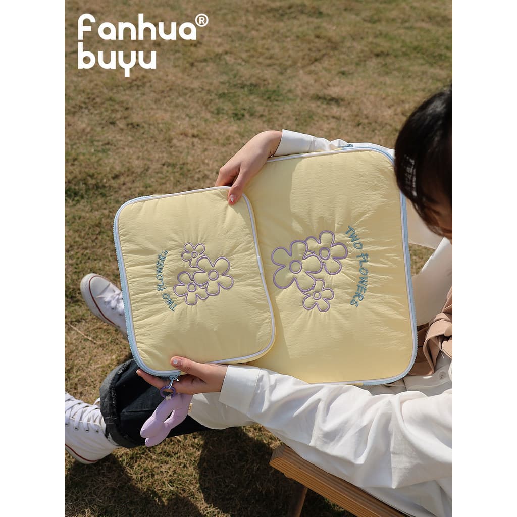 Fanhua sussurro novo estilo saco do computador portátil feminino 37cm 43cm forro saco de alto valor ipad proteção saco d