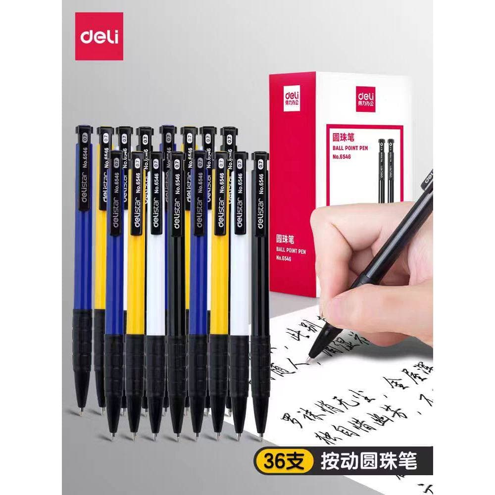 Caneta esferográfica poderosa tipo Push 0.7mm caneta esferográfica azul sem manchas preto vermelho estudante escritório