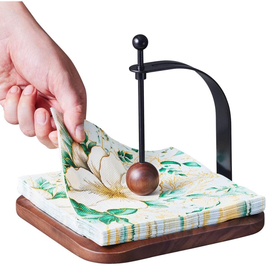Porta-Guardanapos para Mesa, Porta-Guardanapos Decorativo para Coquetéis com Braço Ponderado, Porta-Guardanapos Quadrado