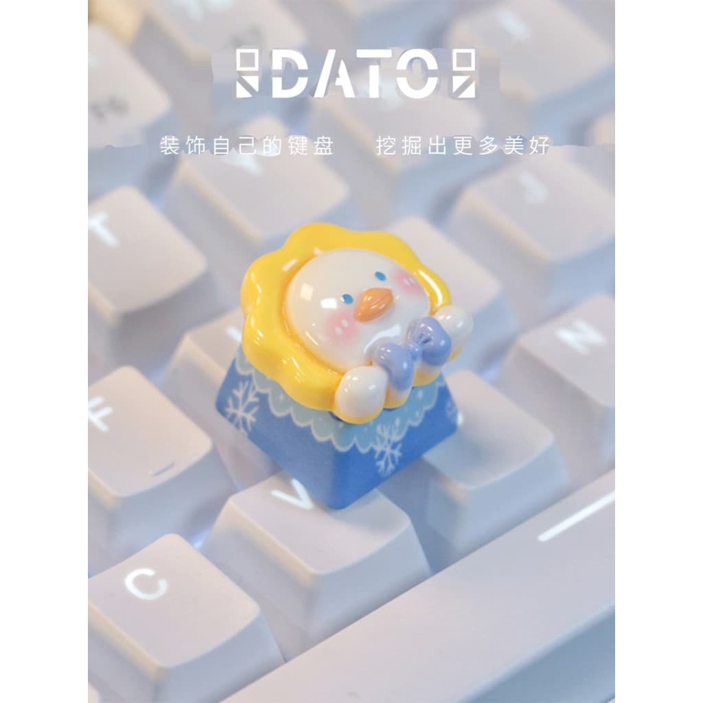 Pato Keycap casal presentes altura universal casal presentes decoração eixo cruz teclado mecânico universal artesanal