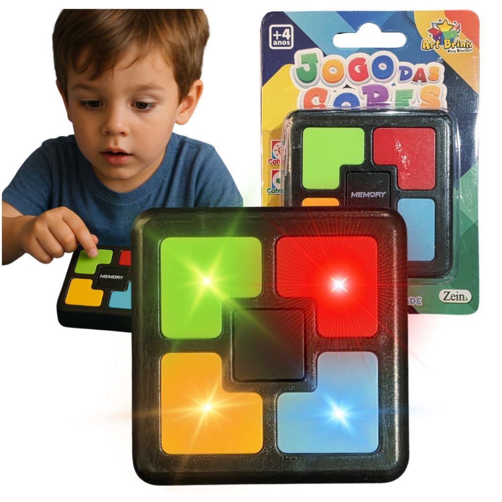 Brinquedo Genius Mini Colorido Jogo Sequencia De Cores