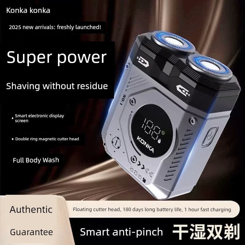 barbeador eletrico masculino Conforto barbeador elétrico masculino automático recarregável Display Digital faca de barba