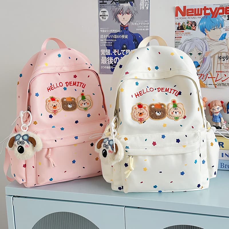 Novo urso bonito mochila crianças estudantes do ensino fundamental primavera Outing mochila de alto valor estudantes do
