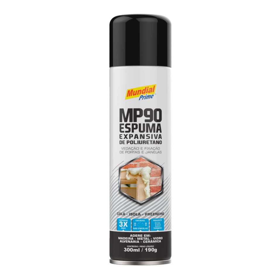 ESPUMA DE POLIURETANO 300ML 190G MUNDIAL PRIME