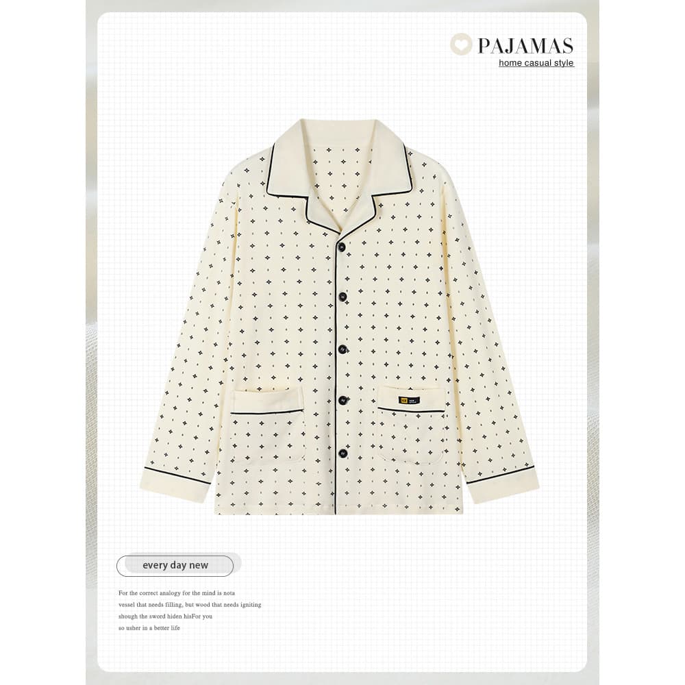 Homens primavera outono manga comprida puro algodão pijamas camisas de uma peça topos algodão estilo fino Plus Size pode