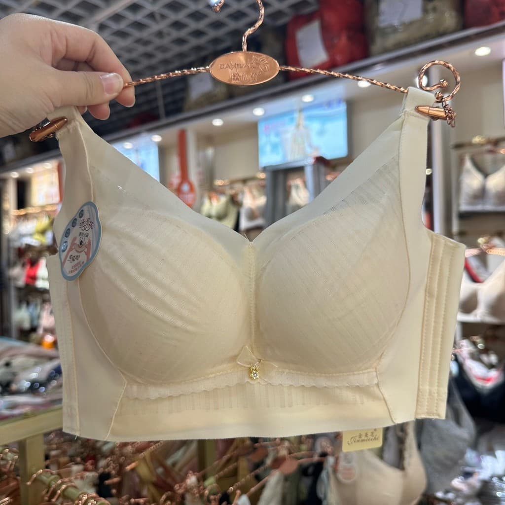 Jinmeizhi 940 redondo elegante não magnético superfície brilhante não-marcação fino sutiã B-Cup reunindo apoio Bre