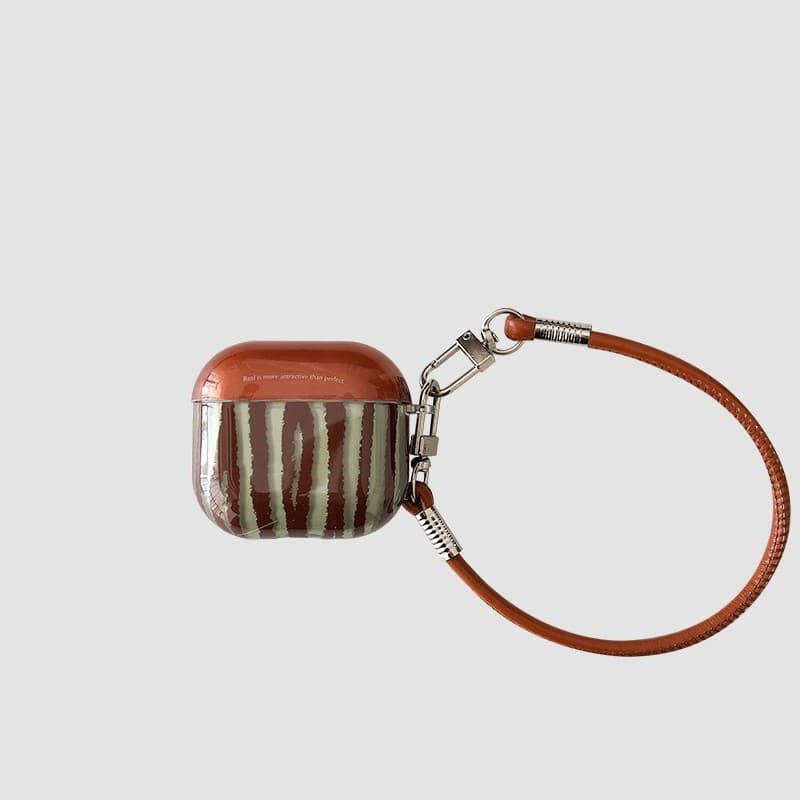 Outono inverno Retro listras irregulares adequadas para Apple capa protetora airpods4 sem fio Bluetooth segunda quarta g