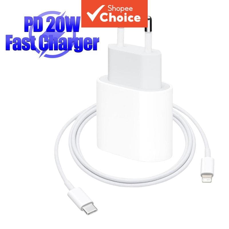 Carregador Rápido PD 20W USB C para iPhone 14 13 12 11 Pro Max e iPad, Cabo de Dados de Carregamento Rápido, Adaptador