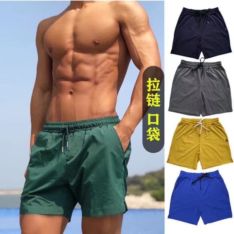Verão novo estilo cor sólida Shorts esportivos dos homens de Fitness de secagem rápida correndo basquete treinamento qua
