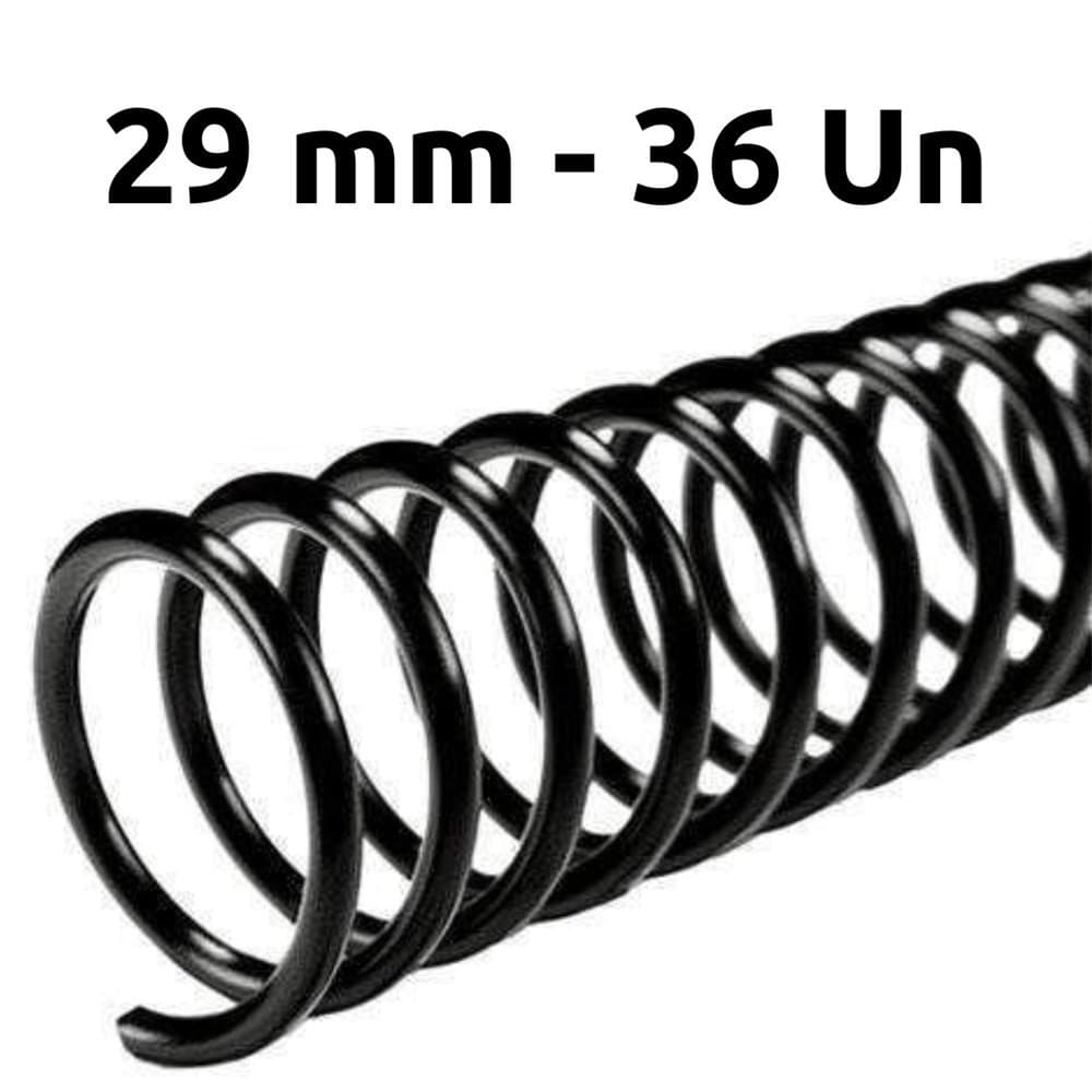 ESPIRAL 29MM PRETO PARA 200 FLS, COMBAHAMAS, 36 UN