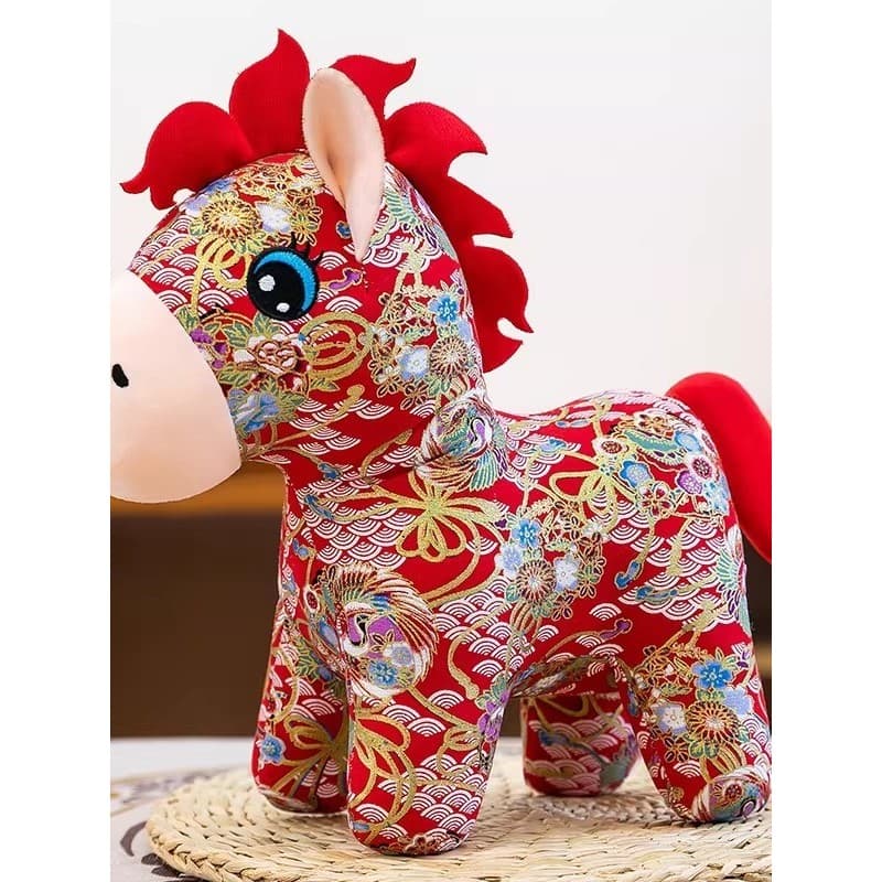 2026 ano do cavalo mascote imediatamente boneca rica Ragdoll brinquedo de pelúcia boneca evento presente do zodíaco