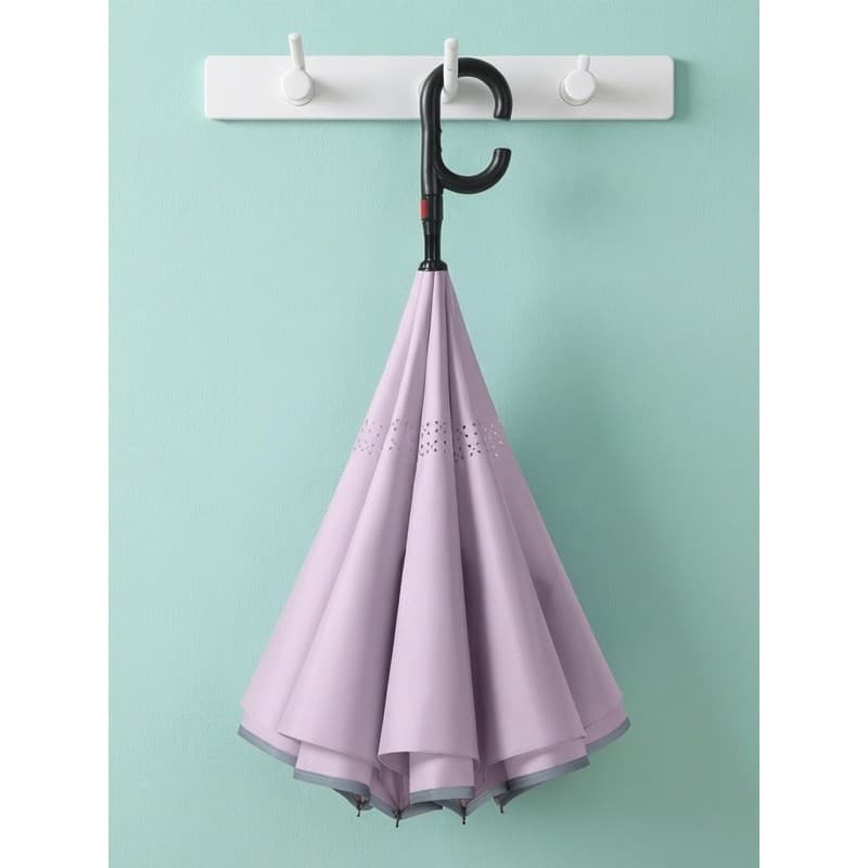 Guarda-chuva reverso automático guarda-chuva feminino chuva ou chuva dupla utilização dupla camada mão longa