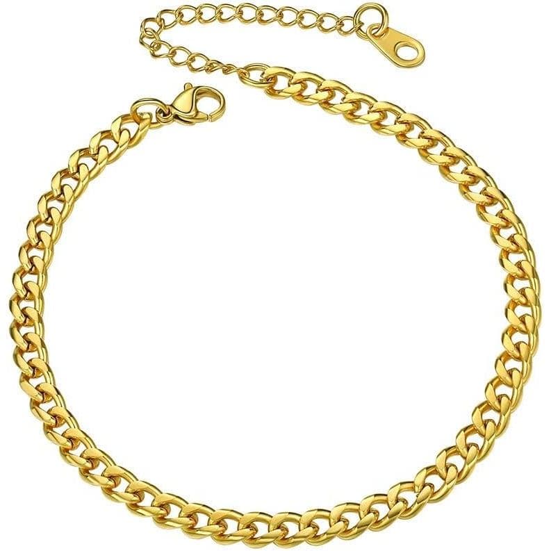 Tornozeleiras PROSTEEL em Ouro/Prata para Mulheres, à Prova d'Água, Banhadas a Ouro 14K, Não Oxidam, Presentes de Joalhe