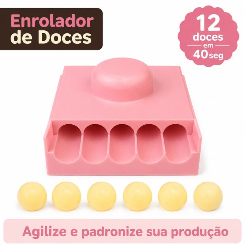 Enrolador de Doces Brigadeiro Beijinho Boleador Profissional 12g 16g Blue Star
