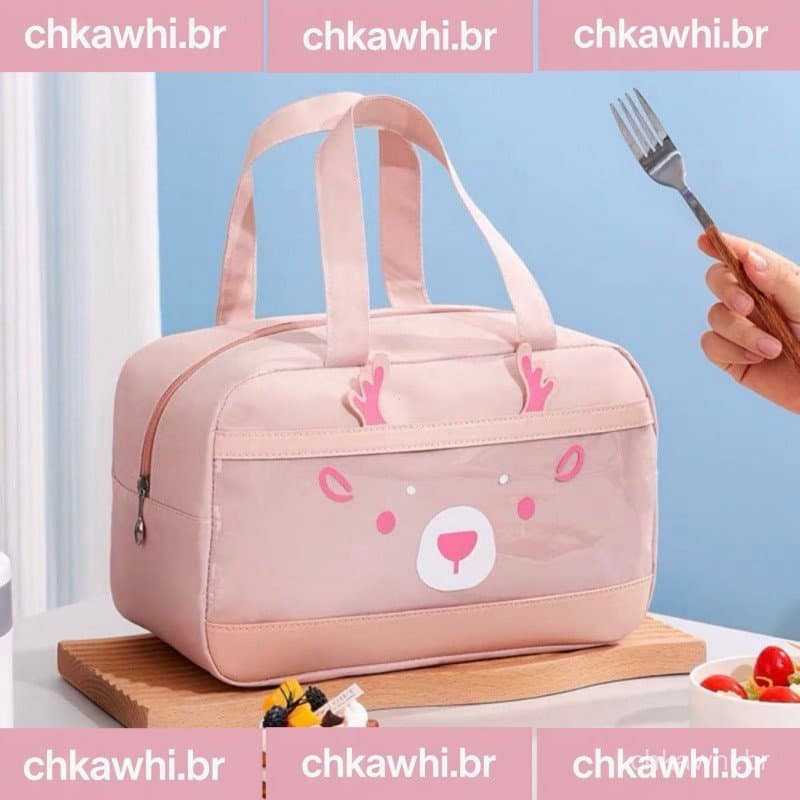 Bolsa Térmica Feminina Masculina Porta Marmita Lanche Bebida Marmita Viagem Necessaire Lancheira Térmica Infantil