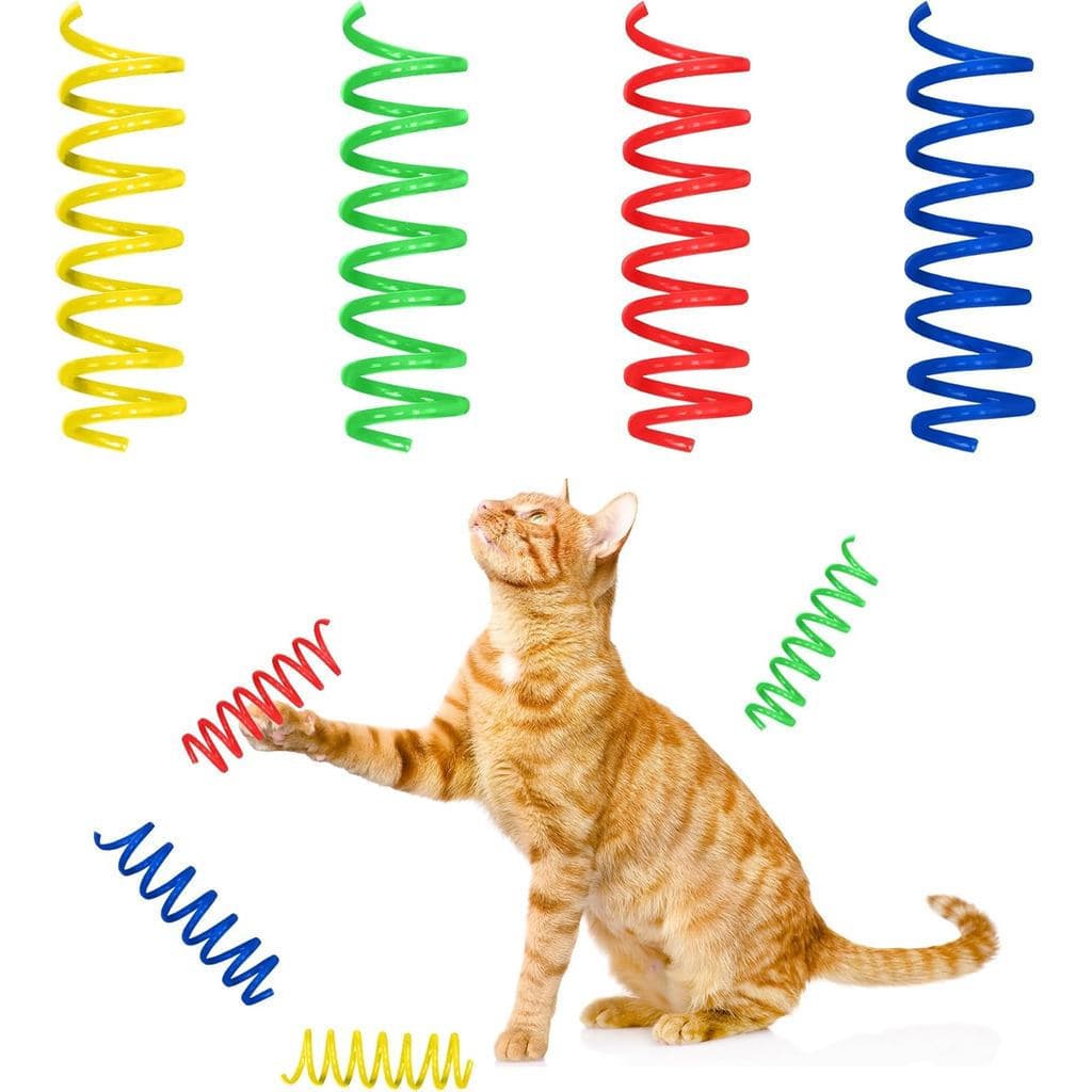 SPOTColorfulSpringsToys – Molas Saltitantes de 3" para Uso Interno e para Gatinhos Brincarem, Perseguirem e Morderem, Se