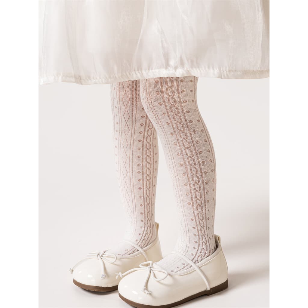 Meninas verão malha estilo fino meia-calça crianças brancas moda respirável Lolita Leggings bebê