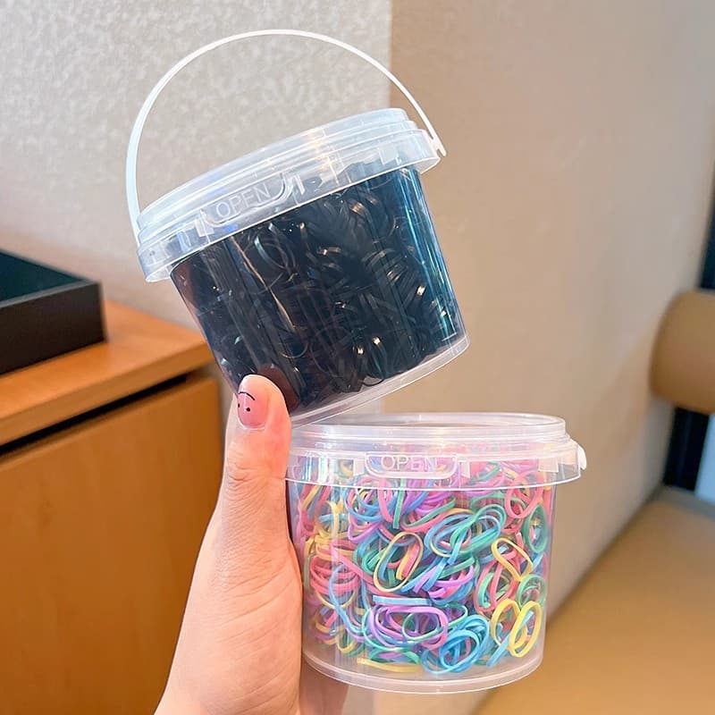 Faixa de borracha descartável colorida pequena capa de couro crianças amarrar cabelo bandana menina bebê alta elástica a