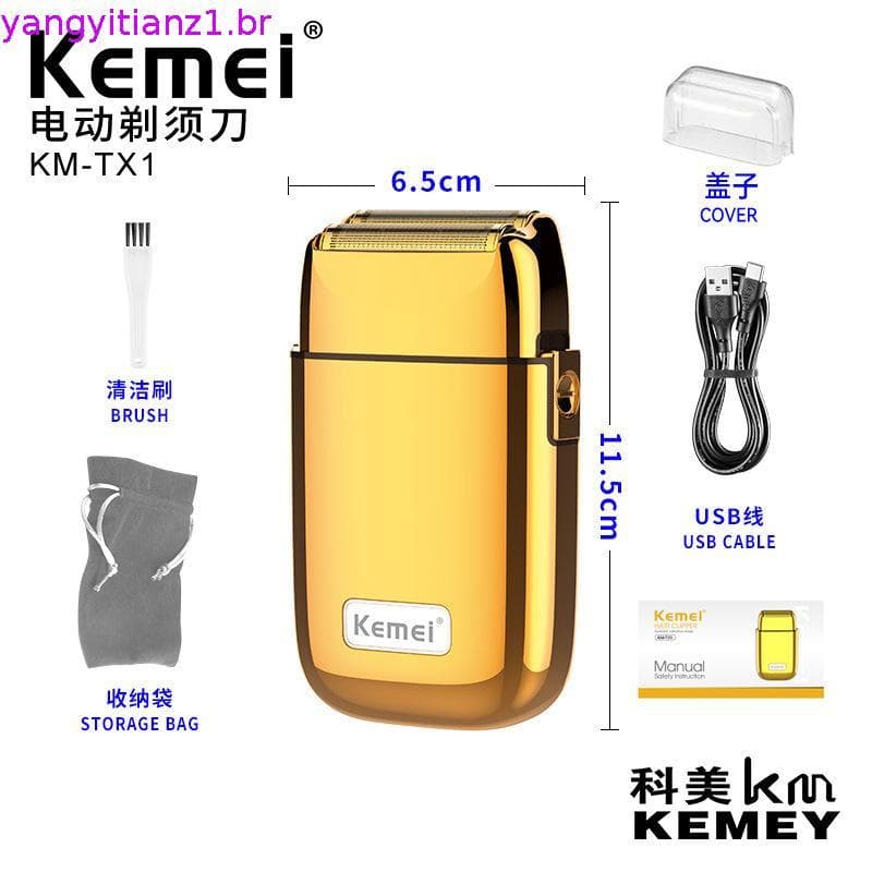 Kemei Profissional Máquina De Cortar Cabelo Corte De Barber Kit Combos 0 Milímetros Aparador Acabamento Barbeador Elétr