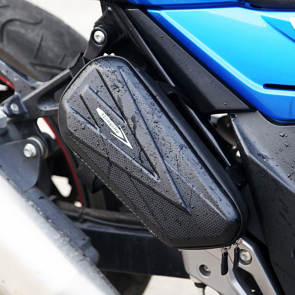 Motocicleta locomotiva caixa lateral quadro saco casca dura Yadi veículo elétrico saco sela ferramenta saco lateral baga